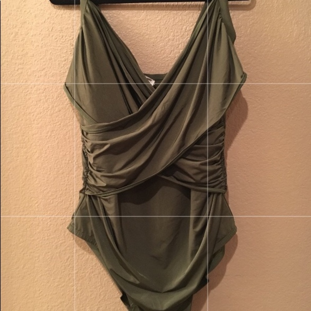 Old Navy 3x Tummy Control Swimsuit-Army Green
